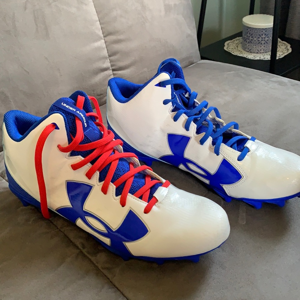 Under Armor football cleats WORN ONCE